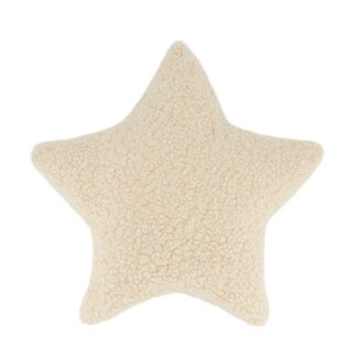 4A Cream-coloured Teddy Cushion Star-shaped | Diameter 45 centimeter | Width 45 centimeter | Per cushion