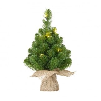 4A Green Artificial Christmas Tree with LED lighting | Diameter 20 centimeter | Height 45 centimeter | Per 12 Christmas trees