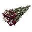 Bouquet with 8 fuchsia Spray Roses and 2 stems of white natural Gypsophila | Length ± 50 centimetres