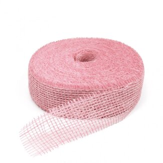 4A Pale pink jute ribbon | Width 50 millimetre | Length 40 metre | Per roll