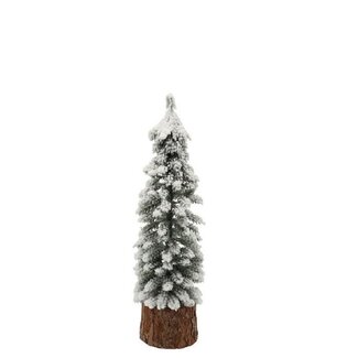 4A Kerstboom met Sneeuweffect “Pinea” | Kleur: Groen Wit | Diameter 8 centimeter | Hoogte 30 centimeter | Kerst Decoratie | Per 12 kerstbomen