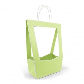 4A Cadeautas Geschenktas “Médaillon” | Kleur: Groen | Breedte 23 centimeter | Diepte 14 centimeter | Hoogte 38 centimeter | Per 5 tassen