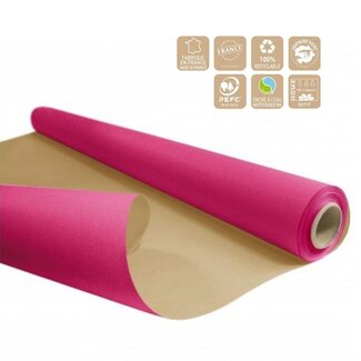 4A Tweezijdig Papier op Rol | Kleur: Bruin Roze | Breedte 80 centimeter | Lengte 50 meter | 60 gram/m2 | Per rol