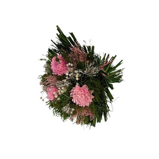 MyFlowers Boeket Droogbloemen “Mallorca Pink” | Kleur: Gemengde Kleuren | Lengte ± 20 centimeter | Met roze en witte bloemen | Per boeket