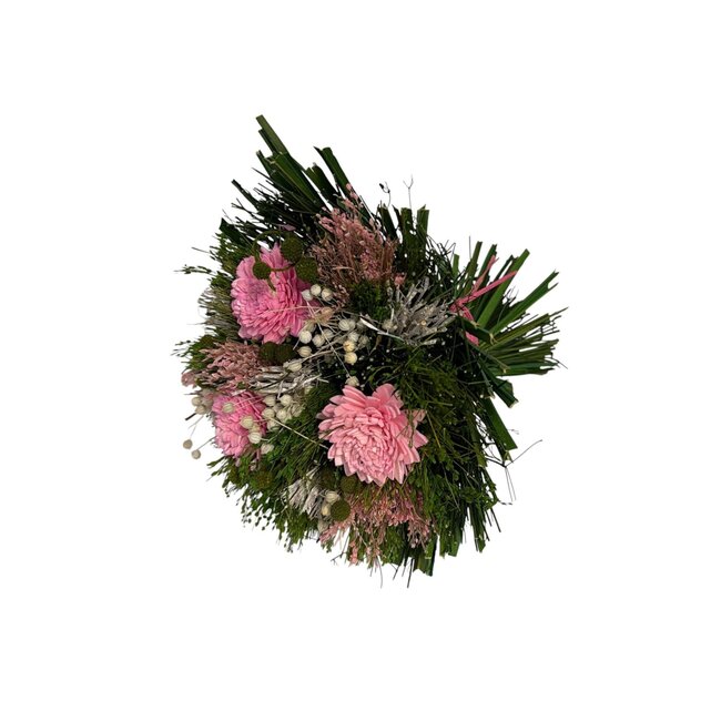 Boeket Droogbloemen “Mallorca Pink” | Kleur: Gemengde Kleuren | Lengte ± 20 centimeter | Met roze en witte bloemen | Per boeket