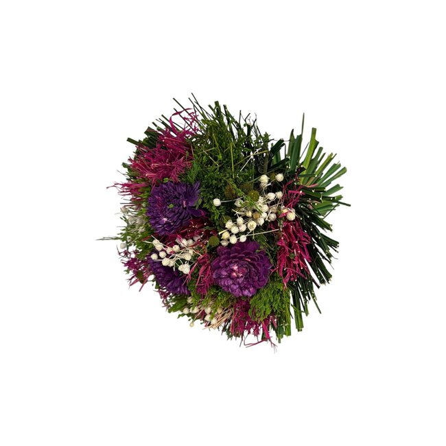 Dried Flower Bouquet “Malaga Purple Fuchsia” | Length ± 20 centimetre | With purple and pink flowers | Per bouquet
