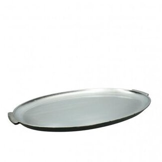 4A Melamine Kerst Tray Serveerschotel | Kleur: Zilverkleurig | Lengte 38 centimeter | Breedte 31 centimeter | Hoogte 2 centimeter | Per 6 schalen