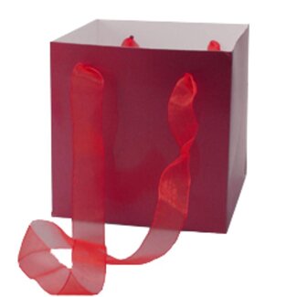 4A Bordeaux red Glossy Gift bag | Length 16 centimeter | Width 16 centimeter | Height 16 centimeter | Per 20 bags