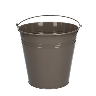 4A Sand-coloured Zinc Bucket Flowerpot Plant Pot | Diameter 16 centimetre | Height 15 centimetre | Per 10 buckets