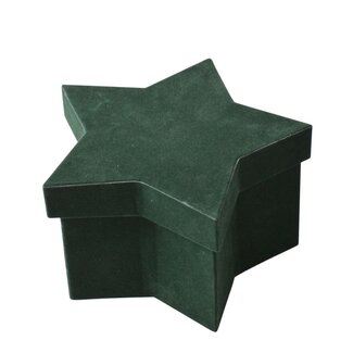 4A Green Hatbox Gift Box Star-shaped “Noelle” Christmas Decoration | Length 20.5 centimeter | Width 13 centimeter | Height 12 centimeter | Per 4 boxes