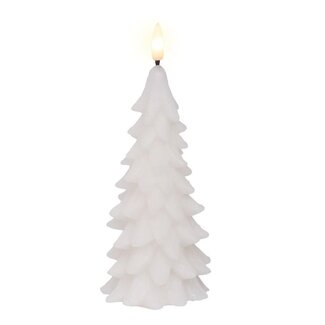 4A LED Kaars Kerstboom incl. Timer | Kleur: Natuurlijk Wit | Diameter 8 centimeter | Hoogte 19 centimeter | Kerst Decoratie | Per 12 LED kaarsen
