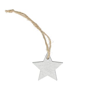 4A Silver-coloured Star Hanger Christmas Decoration | Star diameter 3.5 centimetre | Contents 36 hangers | Per box