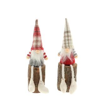 4A Gemengde Kleuren Kerst Decoratie Kabouter Gnoom “Olle” | Diameter 6 centimeter | Hoogte 20 centimeter | Per 12 kabouters