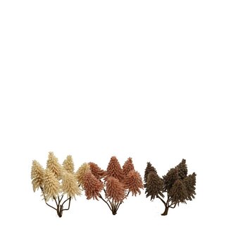 4A Kerstboom Decoratie bijsteker | Kleur: Roze | Nobilis Kerstboom Decoratie | Lengte 10 centimeter | 6 kerstboompjes per set | Kerst Decoratie | Per 9 sets