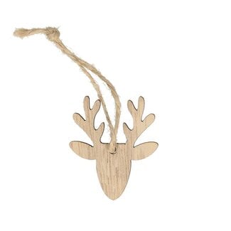 4A Light brown Reindeer Christmas Hanger | Length 5 centimeter | Width 4 centimeter | Contents 24 Christmas hangers | Per box
