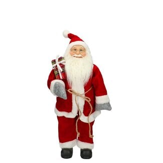 4A Kerstman Kerst Decoratie | Kleur: Rood | Lengte 23 centimeter | Breedte 14 centimeter | Hoogte 45 centimeter | Kerst Decoratie | Per 3 kerstmannen