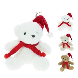4A Mixed Colours Christmas Decoration Plush Bear | Height 15 centimetre | Per 12 bears