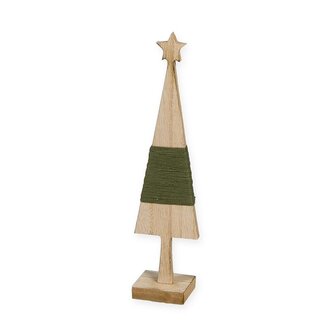 4A Wooden Christmas Tree with Green String | Diameter 6 centimeter | Height 25 centimeter | Per 4 Christmas Trees