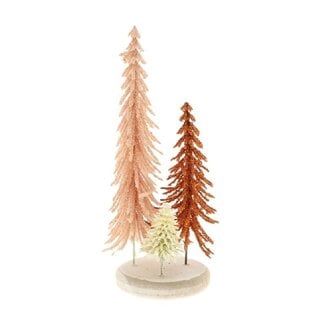 4A Pink Mixed Colours Christmas Tree on Stand | Diameter 13 centimeter | Height 28 centimeter | Per 2 sets