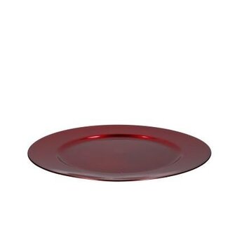 4A Red Melamine Plate | Diameter 33 centimetre | Per 12 plates
