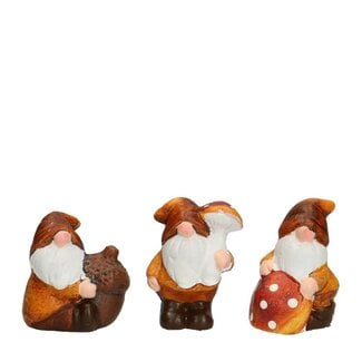 4A Mixed Colours Christmas Decoration Gnome | Length 5 centimeter | Width 3.5 centimeter | Height 6.5 centimeter | Per 3 gnomes