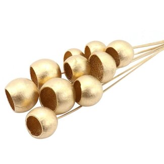 4A Goldfarbener Bell Cup-Blumenstecker | Länge Blumenstecker ± 50 centimeter | Pro 10 Blumenstecker