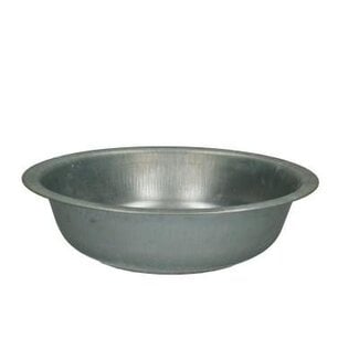 4A Silver-coloured Zinc Bowl Flowerpot Plant Pot | Diameter 34.5 centimeter | Hoogte 8 centimeter | Per 10 bowls