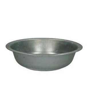 4A Zinken Schaal Bloempot Plantenpot | Kleur: Zilverkleurig | Diameter 34.5 centimeter | Hoogte 8 centimeter | Per 10 schalen