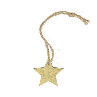 4A Gold-coloured Star Hanger Christmas Decoration | Diameter star 3.5 centimeter | Contents 36 hangers | Per box