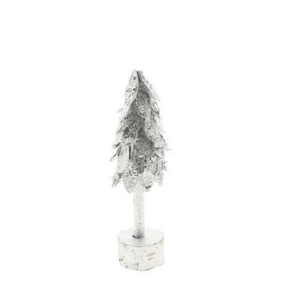 4A Silver-coloured Christmas tree Birchwood | Height 30 centimeter | Per 6 Christmas trees