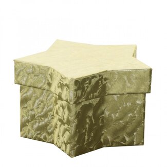 4A Gold-coloured Hatbox Gift Box Star-shaped “Evelyn” Christmas Decoration | Length 20.5 centimeter | Width 13 centimeter | Height 12 centimeter | Per 6 boxes