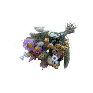 MyFlowers Dried Flower Bouquet “Summer Vibe Yellow” | Length ± 40 centimetre | With yellow, pink and natural flowers | Per bouquet