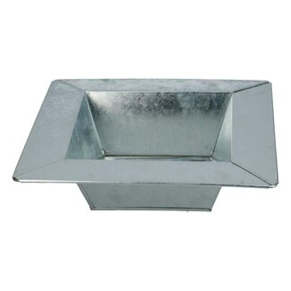 4A Silver-coloured Zinc Saucer Flowerpot Plant Pot | Diameter 20 centimetre | Height 5 centimetre | Per 5 saucers