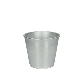 4A Melamine Bloempot Plantenpot | Kleur: Zilverkleurig | Kerst Decoratie | Diameter 13 centimeter | Hoogte 11.5 centimeter | Per 12 bloempotten