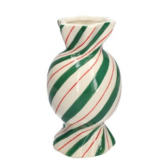4A Keramieken Vaas “Candy” | Kleur: Groen | Diameter 7.5 - 11.5 centimeter | Hoogte 20 centimeter | Per 8 vazen