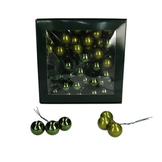 4A Pearl Green Christmas Bauble Pick | Christmas Decoration | Diameter bauble 25 millimeter | Contents 144 bauble picks | Per box