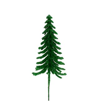 4A Green Christmas tree pick Picea Wax | Christmas Decoration | Diameter 9 centimeter | Height 17 centimeter | Per 12 picks