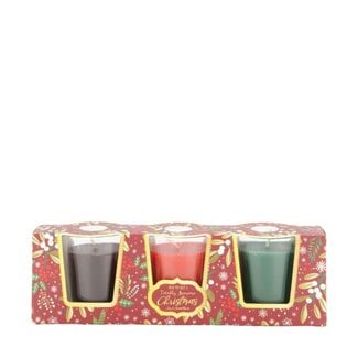 4A Mixed Colours Christmas Candle Gift packaging X-mas | Diameter 6 centimeter | Height 6 centimeter | Per packaging