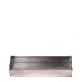 4A Melamine Bloemenbak Plantenbak | Kleur: Zilverkleurig | Kerst Decoratie | Lengte 32 centimeter | Breedte 10.5 centimeter | Hoogte 5 centimeter | Per 9 bakken