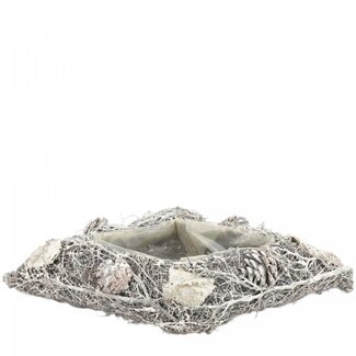 4A Grey Twig Flowerpot Planter | Length 45 centimeter | Width 23 centimeter | Height 8 centimeter | Per 2 planters