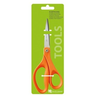 4A Orange Metal Flower Scissors | Length 20 centimetre | Per scissor