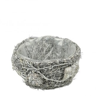 4A Grey Salim Plant pot Planter | Diameter 20 centimeter | Height 12 centimeter | Per 2 planters