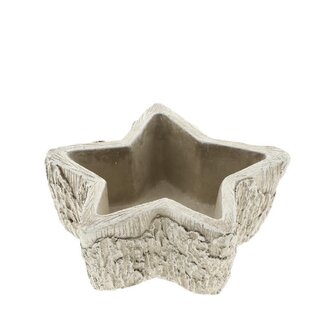 4A Grey Ceramic Planter Star-shaped | Christmas Decoration | Length 15 centimeter | Width 15 centimeter | Height 7 centimeter | Per 6 planters