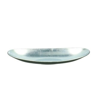 4A Silver-coloured Oval Plastic Melamine Dish | Length 40 centimetre | Width 17 centimetre | Height 6 centimetre | Per 12 dishes