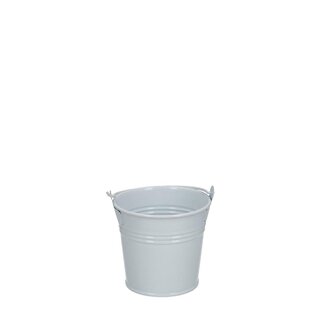 4A Natural White Zinc Little Bucket Flower Pot Plant Pot | Diameter 8 centimetre | Height 7 centimetre | Per 10 little buckets
