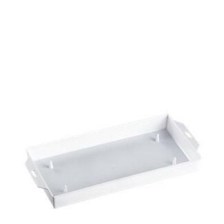 4A Natural White Plastic Tray | Length 11 centimeter | Width 7 centimeter | Height 2.5 centimeter | Per 12 trays