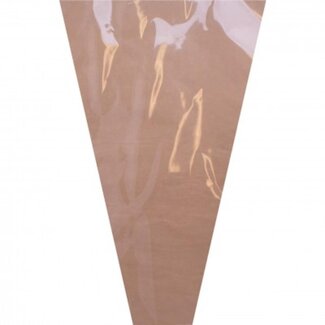4A Light brown Kraft flower sleeves with transparent film OPP35 "Pure" | Length 70 centimeter | Width 35 centimeter | Height 10 centimeter | Per 50 sleeves