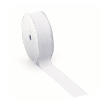 4A Natural White Textured Ribbon | Width 25 millimeter | Length 20 meter | Per roll