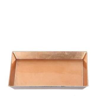 4A Gold-coloured Plastic Melamine Dish | Length 27 centimetre | Width 19 centimetre | Height 2 centimetre | Per 9 dishes