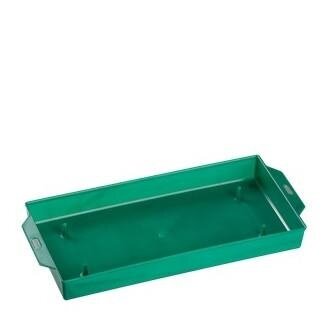 4A Kunststof Tray | Kleur: Groen | Lengte 12.5 centimeter | Breedte 11 centimeter | Hoogte 2.5 centimeter | Per 12 trays